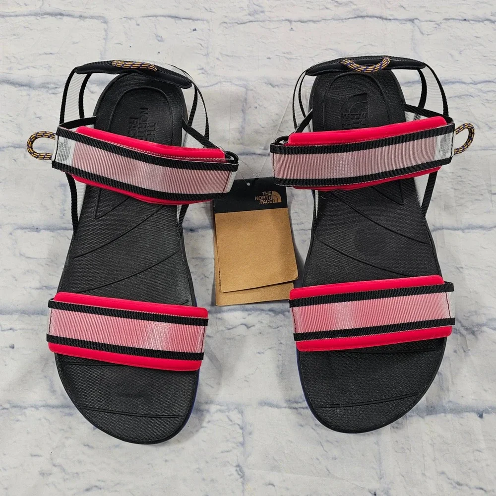 The North Face Skeena Sandals Mens 12 Pink Black Blue Strappy Hiking Gorpcore